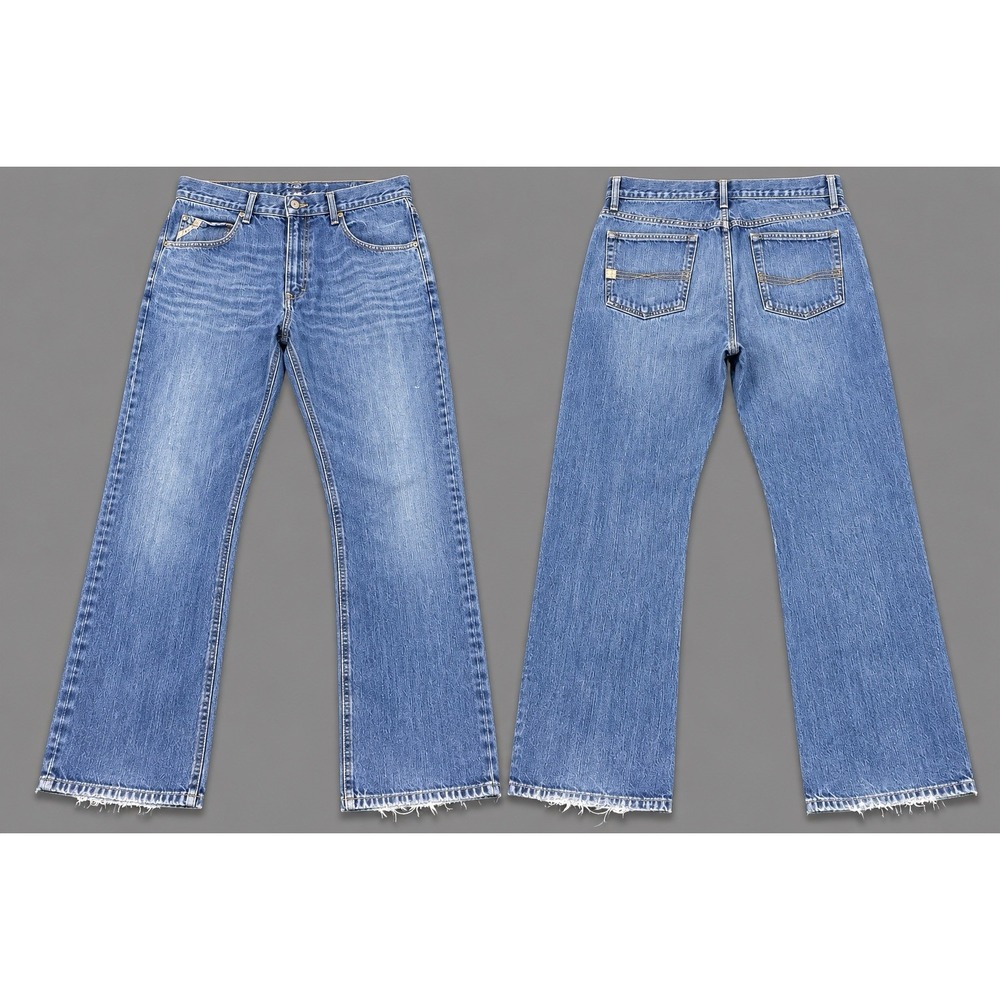 Ariat M4 relaxed Boot Cut Jeans Mens 38x30 Blue Light Wash Workwear Cowboy